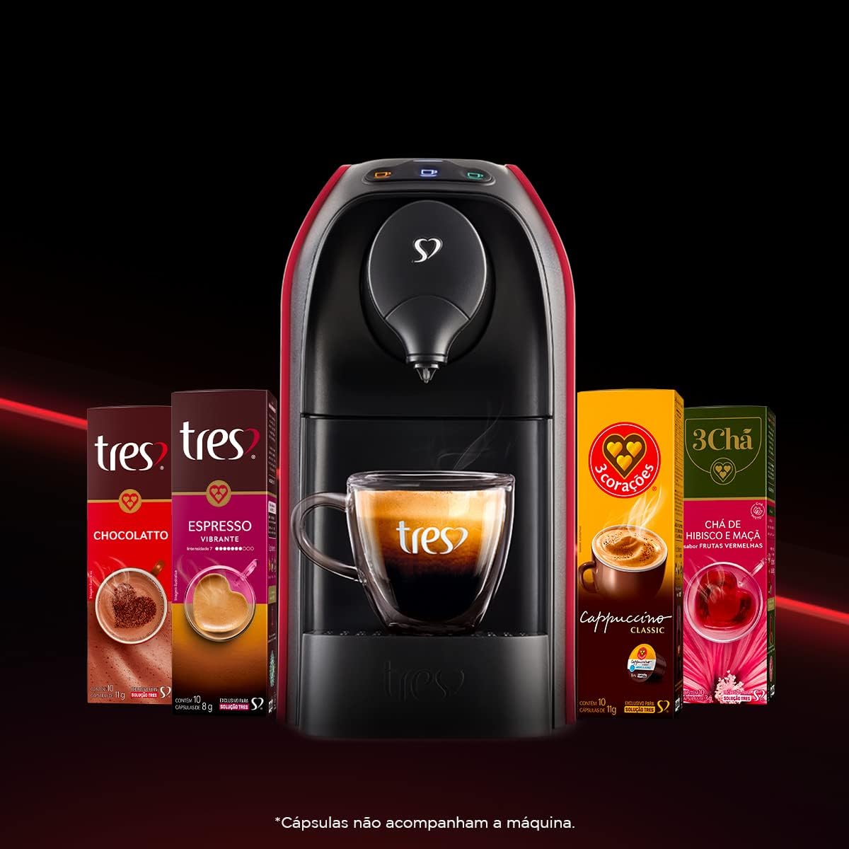 3 Corações TRES Cafeteira Espresso e Multibebida Passione