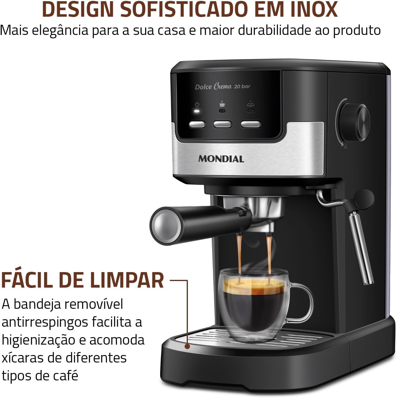 Cafeteira Espresso Mondial Dolce Crema 20
