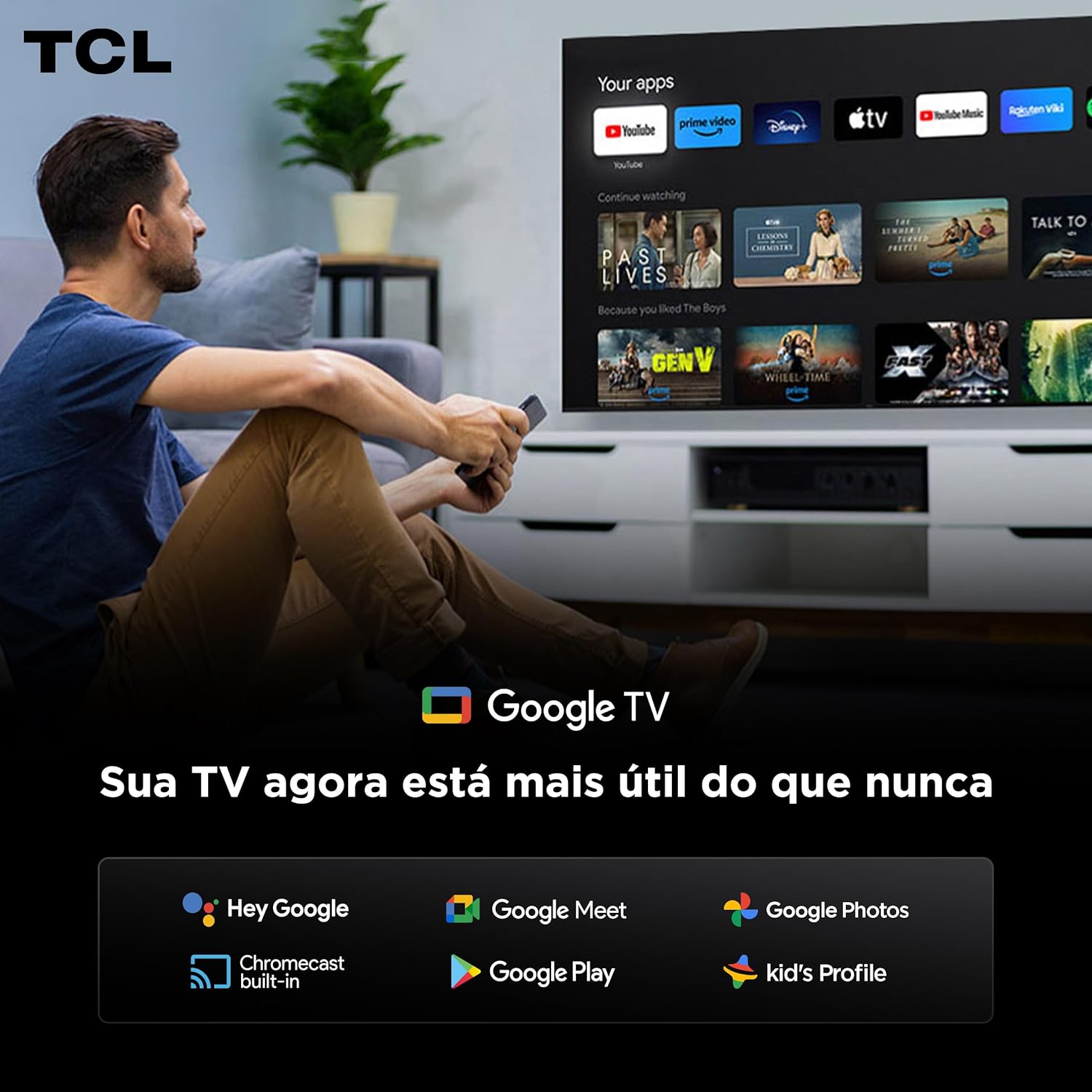 TCL QLED Smart TV, 55”, 55P8K