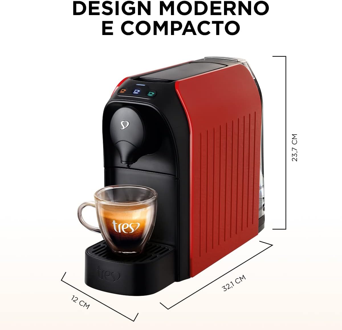 3 Corações TRES Cafeteira Espresso e Multibebida Passione