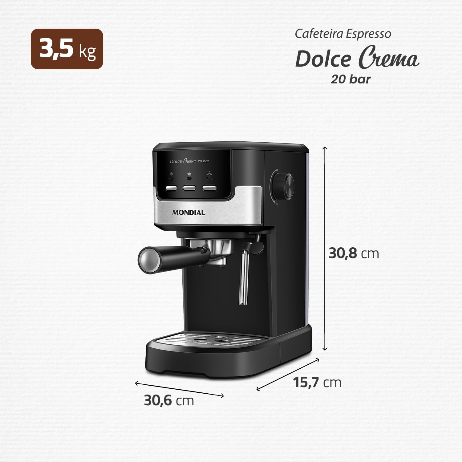 Cafeteira Espresso Mondial Dolce Crema 20