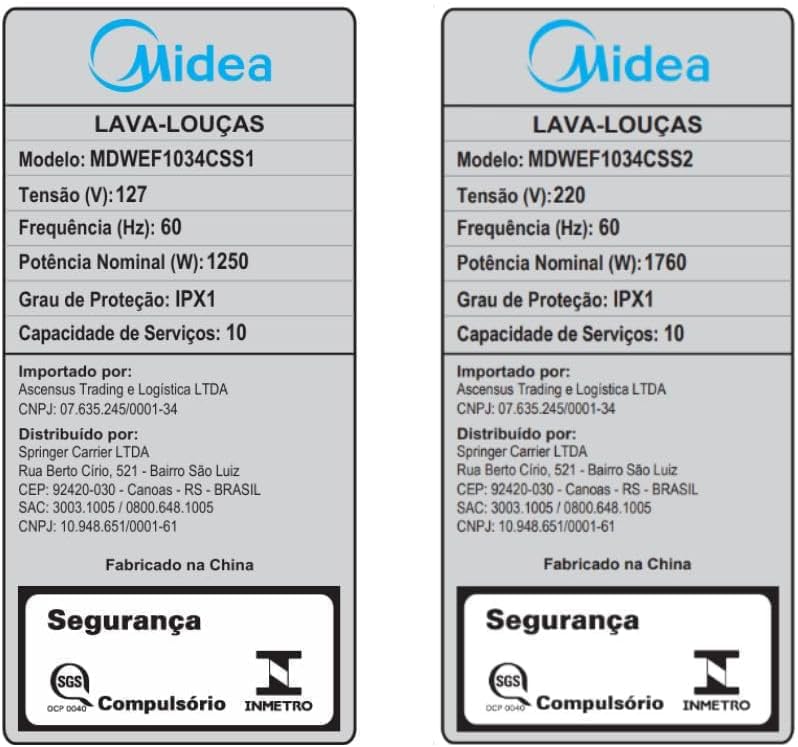 Lava-Louças Midea SmartHome MDWEF1034CSS2